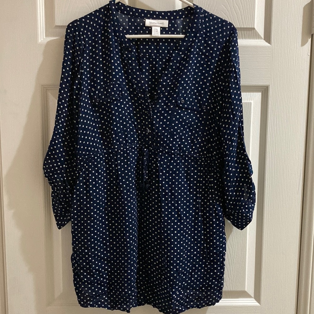 Motherhood Maternity Navy Blouse